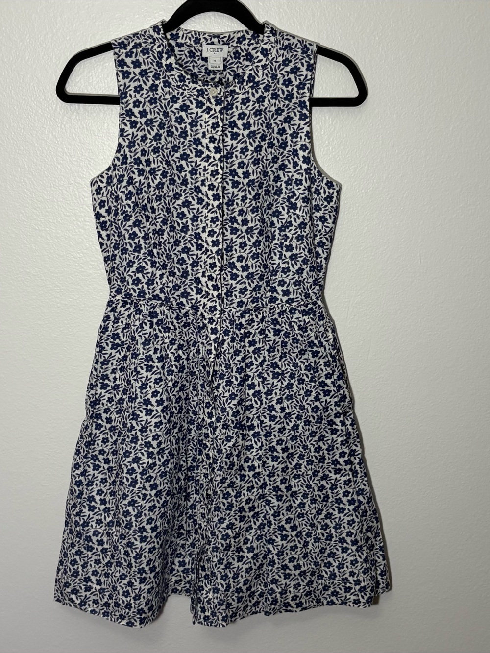 J Crew Factory Floral Linen Cotton T Shirt Dress 0
